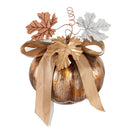 Glass LED Pumpkin Tabletop Decor, 3 Assorted,8led555