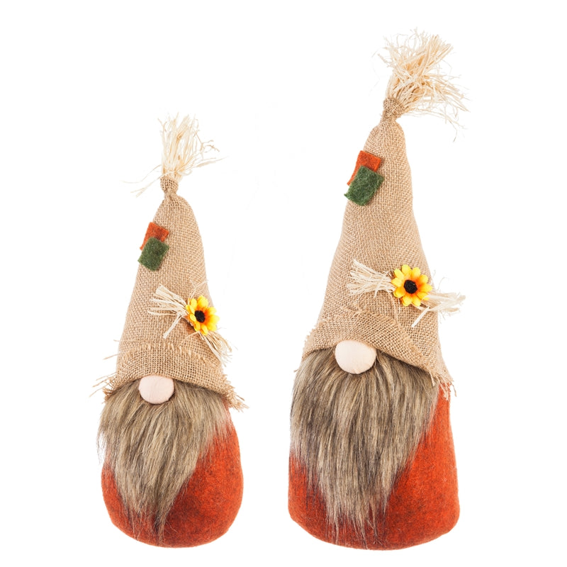 LED Plush Gnomes, Set of 2, 6"x6"x16"inches