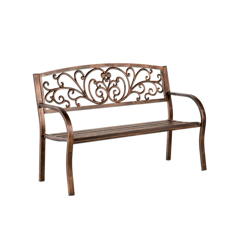 Blooming Garden Metal Bench,8mb124