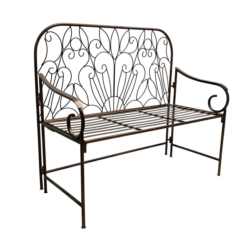 Antique Bronze Metal Garden Bench,8mb147