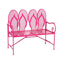 Metal Flip Flop Garden Bench,8mb164