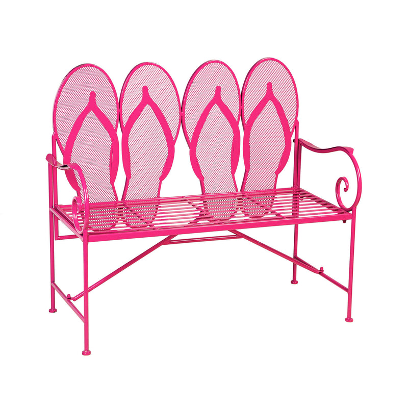 Metal Flip Flop Garden Bench,8mb164