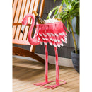 Metal Flamingo Chiller/Planter,8pmtl106