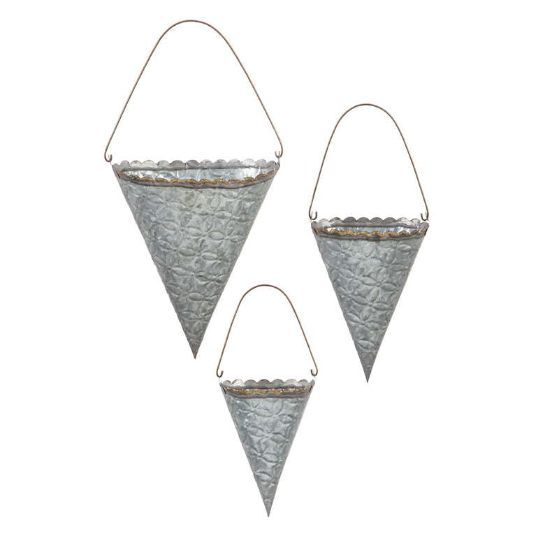 Set of 3 Hanging Planters, 9.25"x4.92"x11.5"inches