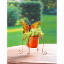 Metal Butterfly Pot Holders, Orange and Yellow,8pmtl5247b