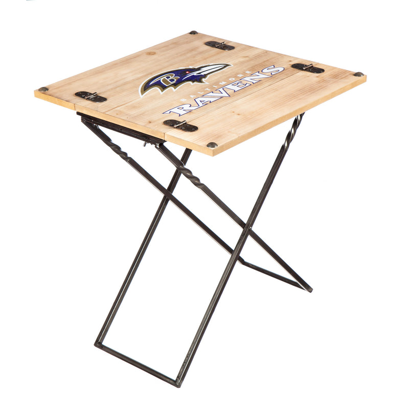 Evergreen Enterprises Folding Armchair Table, Baltimore Ravens, 19.9'' x  23.4'' x 19.9'' inches.