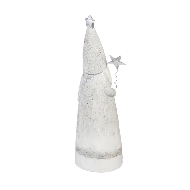 Ceramic Grey and White Santa Gnome Tabletop Decor, 2 Assorted,8tac065