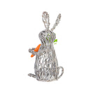 Rattan Rabbit with Carrot Tabletop Decoration,8taf004