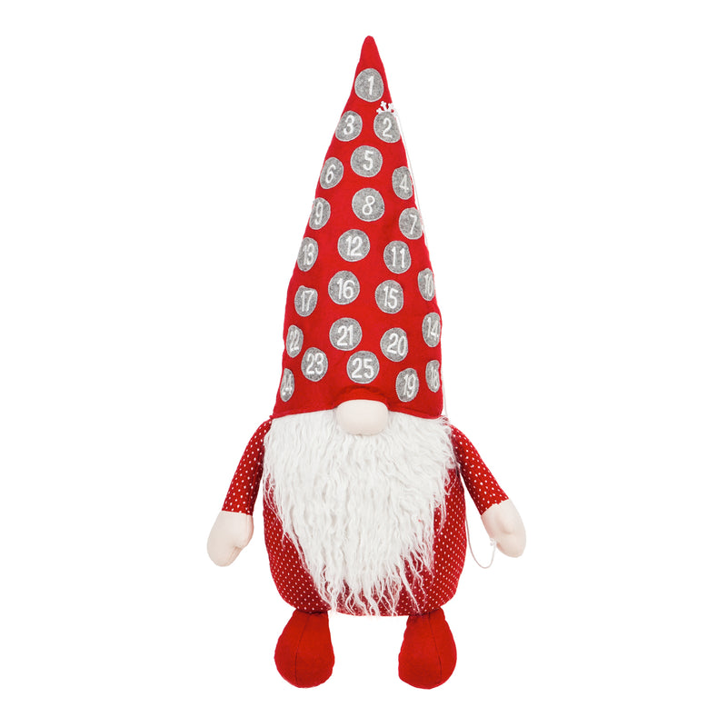 31" Fabric Gnome Décor with Advent Calendar Hat