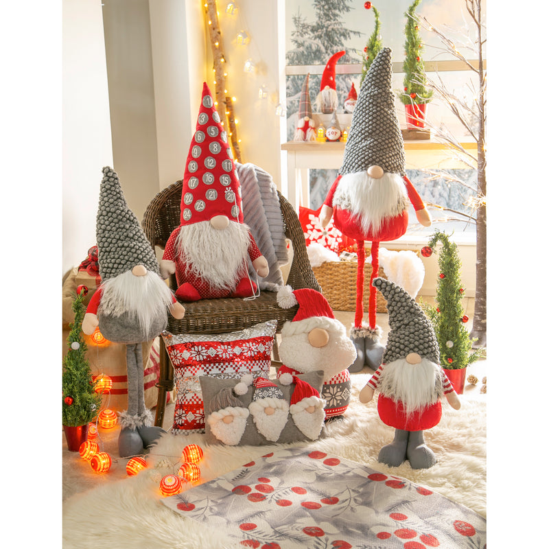 31" Fabric Gnome Décor with Advent Calendar Hat