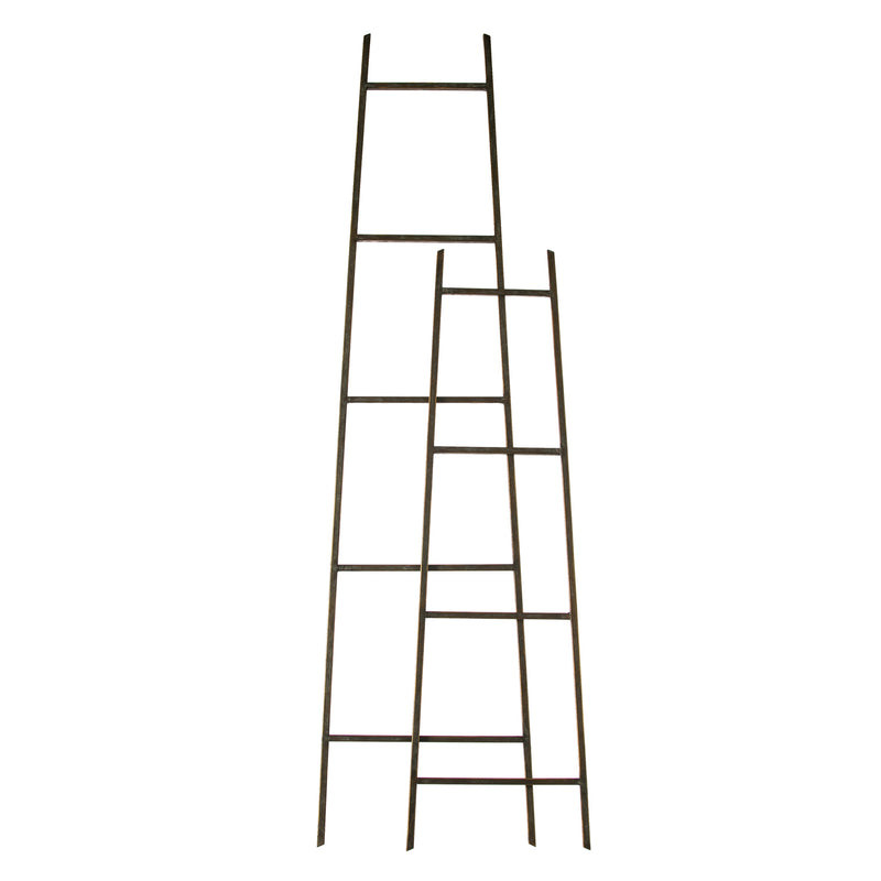 Evergreen Metal Ladder Décor, Set of 2, 14'' x 56'' x 0.5'' inches