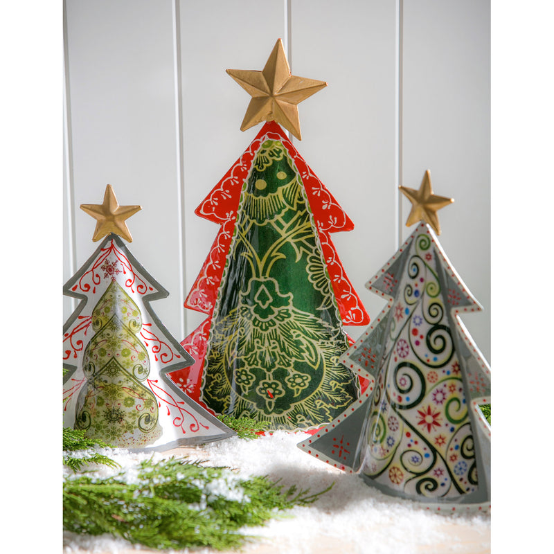 Evergreen White Polystone Birch Bark Reindeer Décor, 2 Assorted, 8.4'' x 11'' x 2.9'' inches