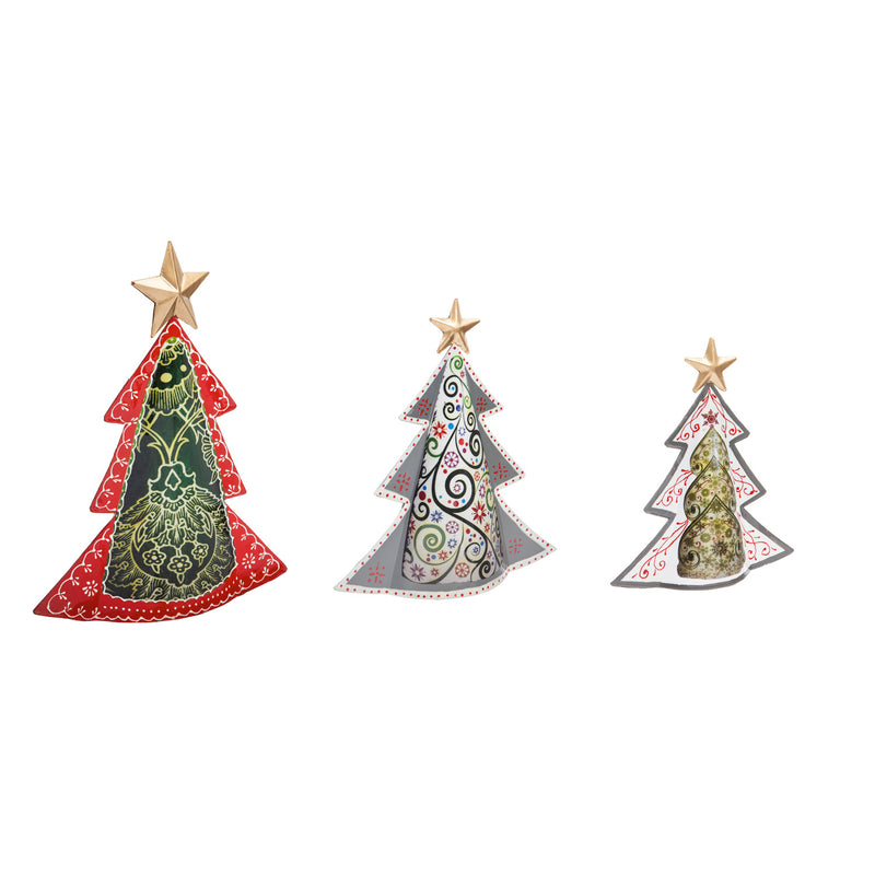 Evergreen White Polystone Birch Bark Reindeer Décor, 2 Assorted, 8.4'' x 11'' x 2.9'' inches