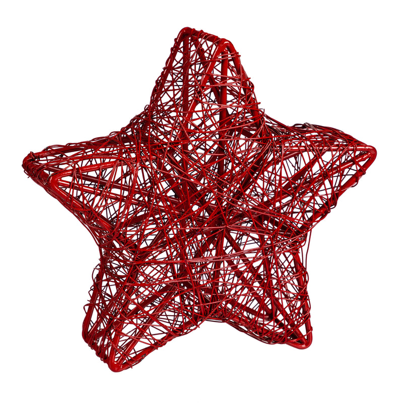 Metal Star Table Décor, 3 Asst: Red, Blue, White