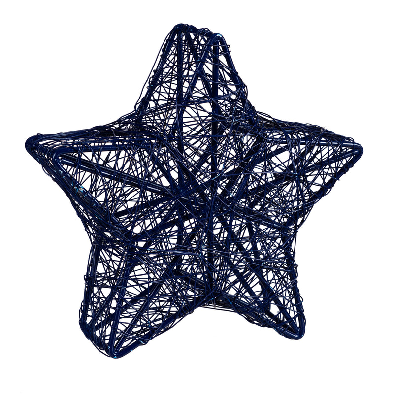 Metal Star Table Décor, 3 Asst: Red, Blue, White