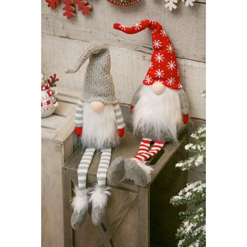 Fabric Gnome with Long Legs, 2 Assorted,8tan088