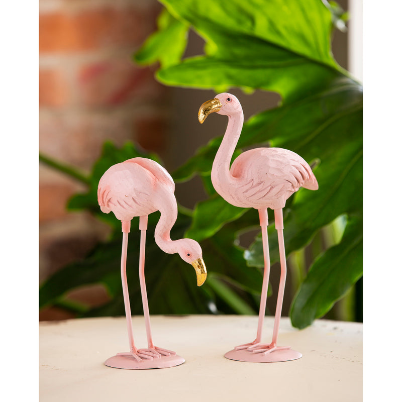 Polyresin Flamingo Tabletop Decoration, 2 Assorted