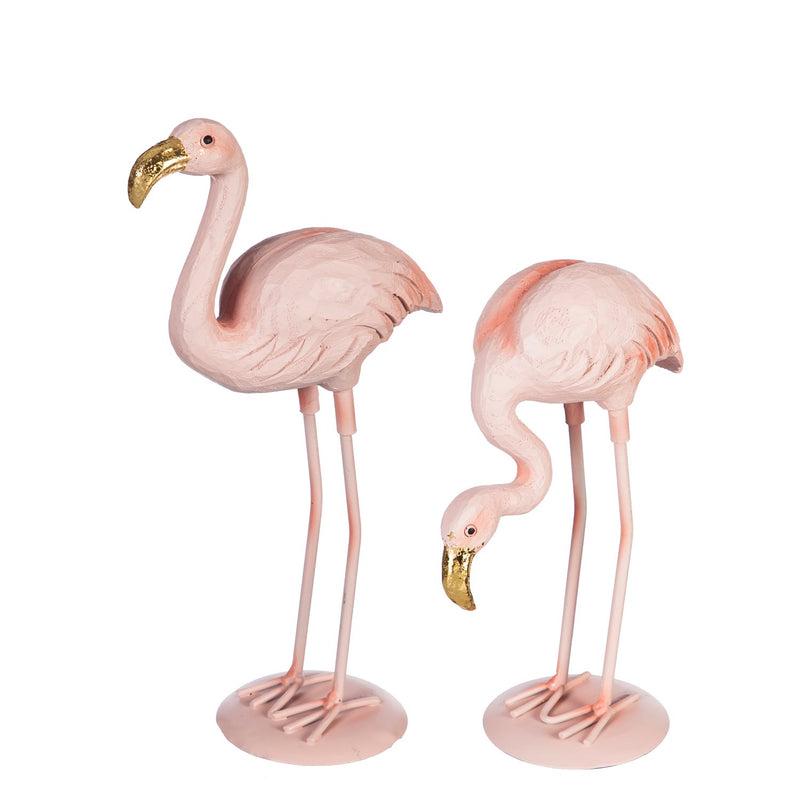 Polyresin Flamingo Tabletop Decoration, 2 Assorted