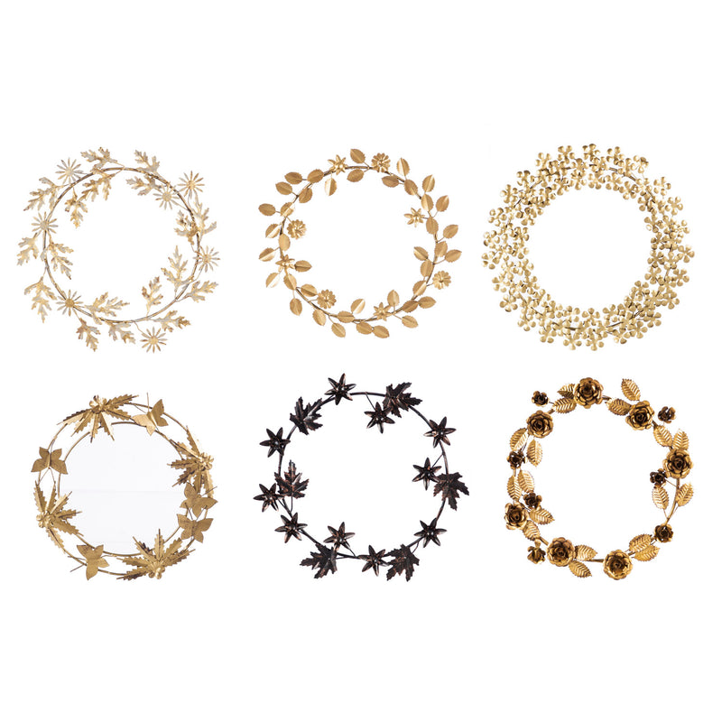 Metal Wreath 6 Asst,8wr211