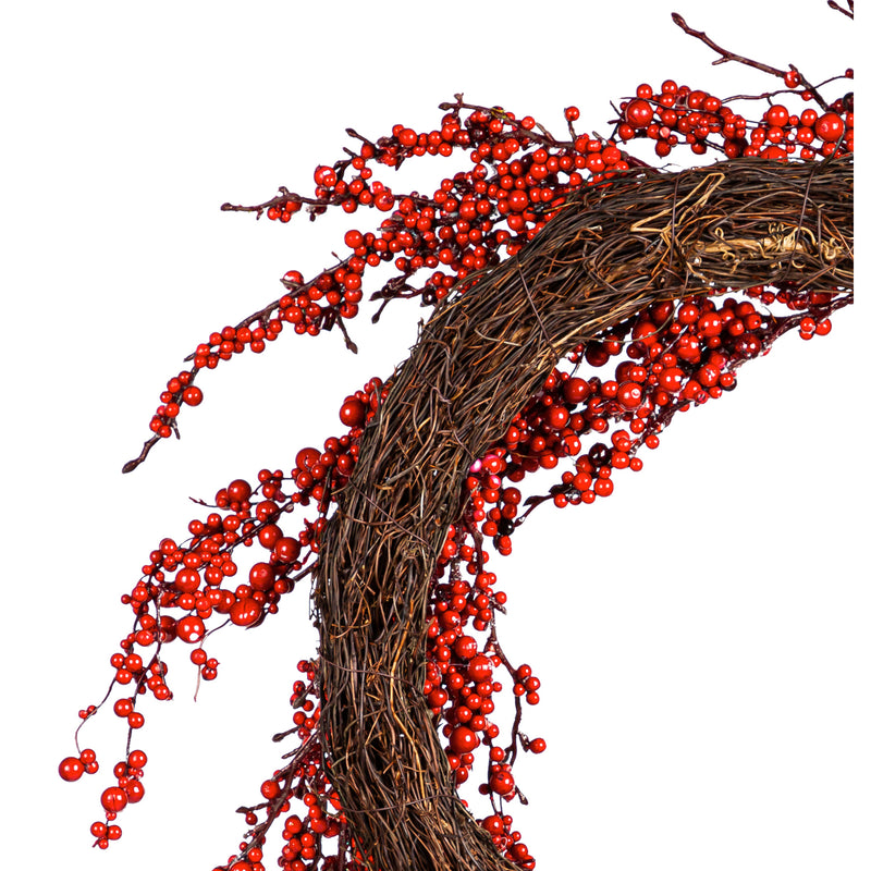 30" Red Berry Wreath,8wr225