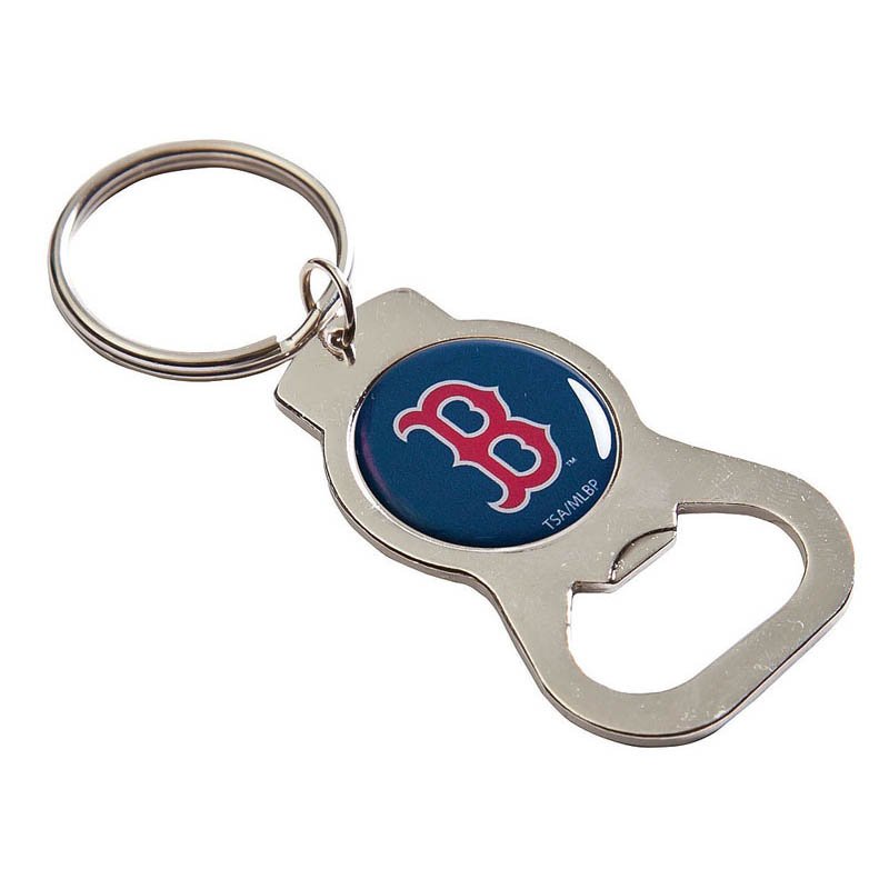 MLB Boston Red Sox Bottle Opener Key Chain, One Size, Silver