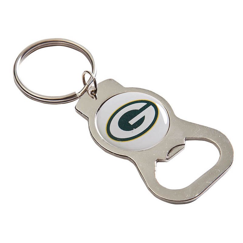Green Bay Packers Official NFL 3.75 inch x 1.5 inch Bottle Opener Key Ring