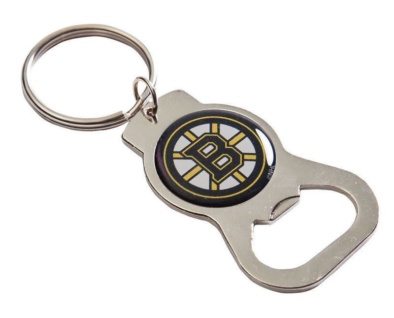 Boston Bruins Official NHL 3.75 inch x 1.5 inch Bottle Opener Key Ring