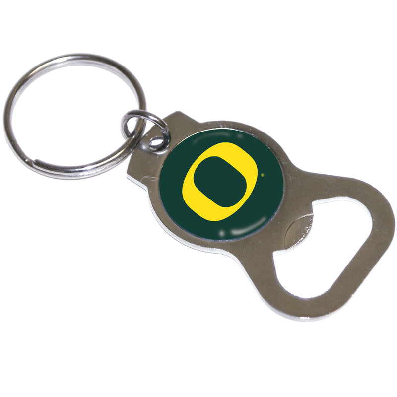Evergreen Bottle Opener Key Ring, University of Oregon