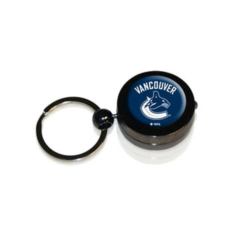 Team Sports America Hockey Puck Flashlight Key Ring, Vancouver Canucks