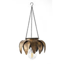 Antiqued Metal Hanging Indoor/Outdoor Flower Light - Daisy,7"x7"x14.96"inches