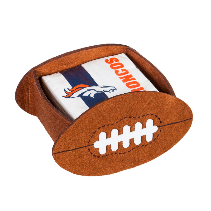 Evergreen Denver Broncos, Napkin Felt Gift Set, 5.5'' x 5.5 '' x 4.1'' inches