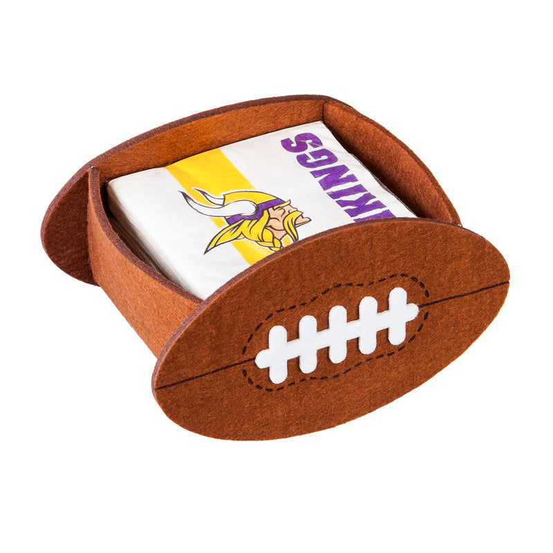 Evergreen Minnesota Vikings, Napkin Felt Gift Set, 5.5'' x 5.5 '' x 4.1'' inches