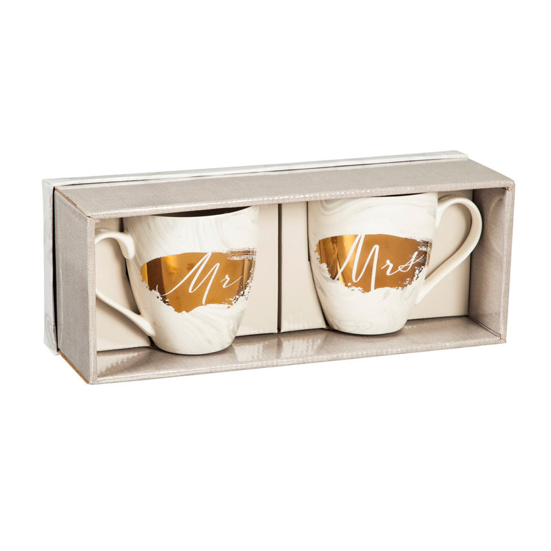 Evergreen Ceramic 17 OZ Cups Gift Set, Bliss, 5.87'' x 4.12'' x 4.75'' inches