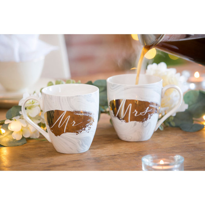 Evergreen Ceramic 17 OZ Cups Gift Set, Bliss, 5.87'' x 4.12'' x 4.75'' inches