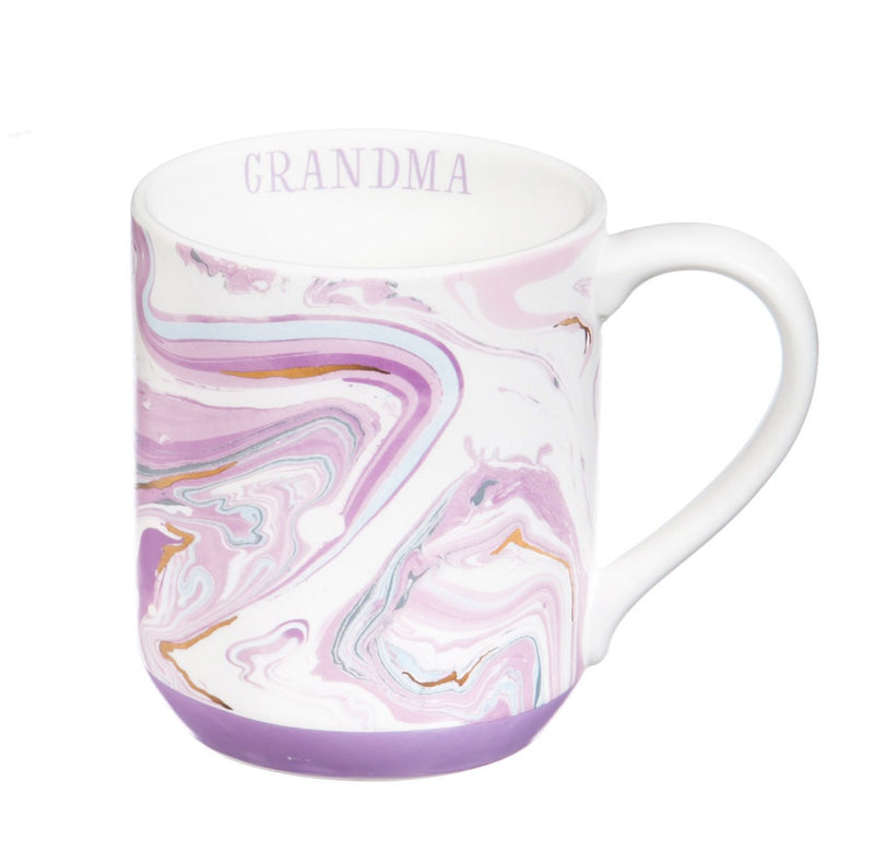Evergreen Ceramic Cup w/ Ornament/Coaster Gift Set, 10 oz., Grandma, 4.65'' x 4.06'' x 3.19'' inches
