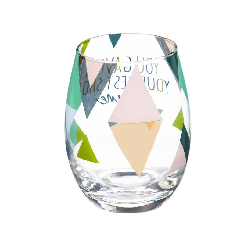 Evergreen Cup and Stemless Wine Gift Set, You Gave It Your Best Shot, 5.75'' x 0.8'' x 4'' inches