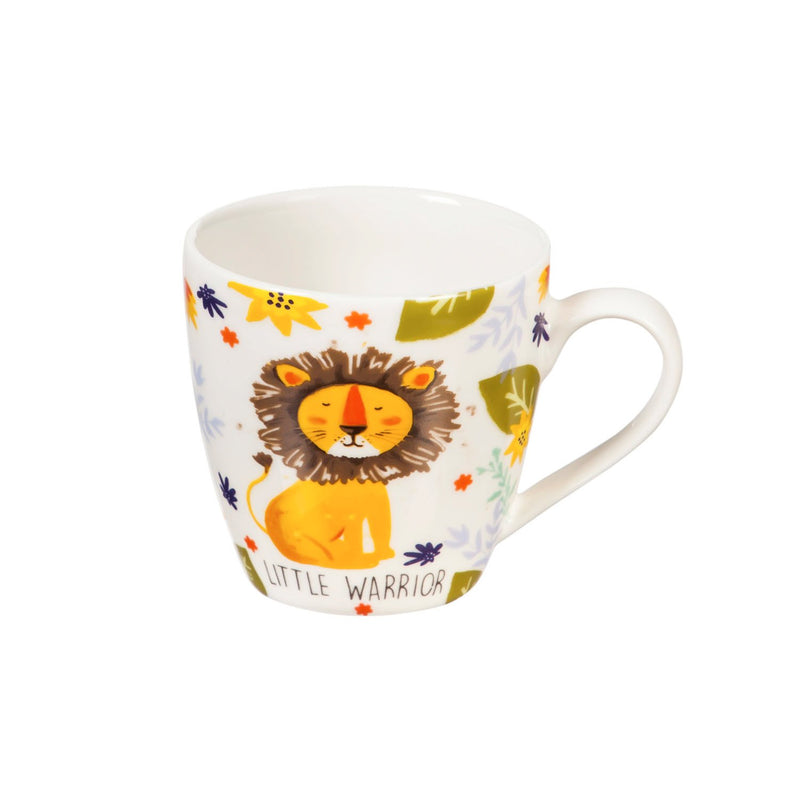 Evergreen Ceramic Cup Set, Little Warrior "Mommy and Me", 5.63'' x 4.09'' x 4.41'' inches