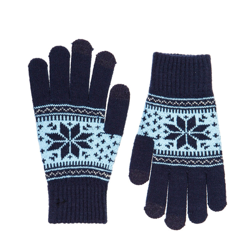 Evergreen Ceramic Travel Cup, 17 OZ. ,w/ Tritan Lid and Glove Gift Set, Woodland Blue Pattern, 5.25'' x 3.6'' x 7'' inches