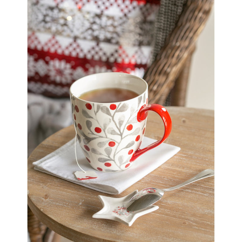 Ceramic Cup O' Java with Teabag Holder, 17 OZ, Yuletide,p36217724