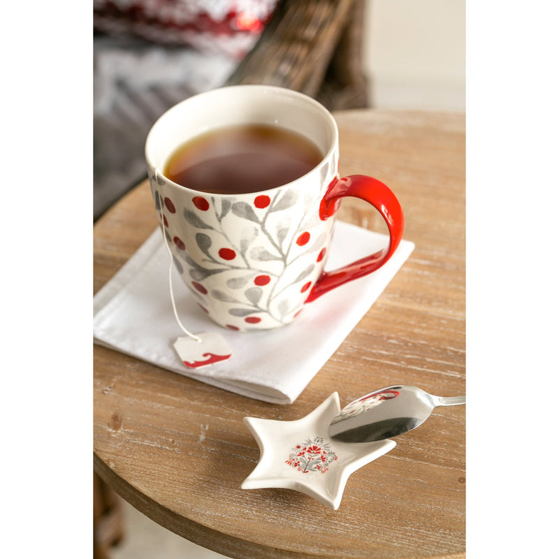 Ceramic Cup O' Java with Teabag Holder, 17 OZ, Yuletide,p36217724