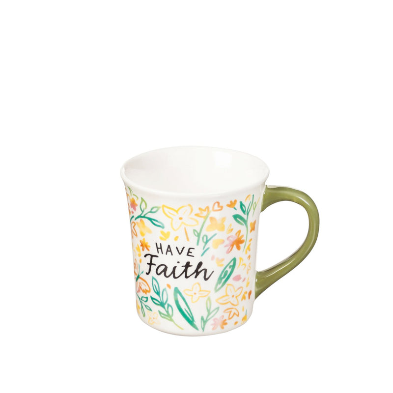 Cypress Home Beautiful Have Faith Coffee Cup and Floral Gift Set - 3 x 4 x 3 Inches Homegoods and Accessories for Every Space