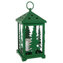 LED Flameless Metal Candle Lantern, Winter Spruce,pha346