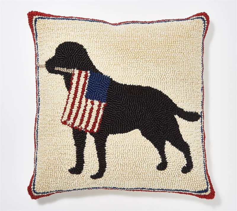 18" Patriotic Pooch Pillow, 18'' x 18'' x 5'' inches