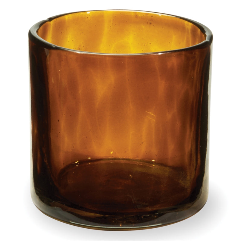 TORTOISE GLASS CANDLEHOLDER 5-INCH