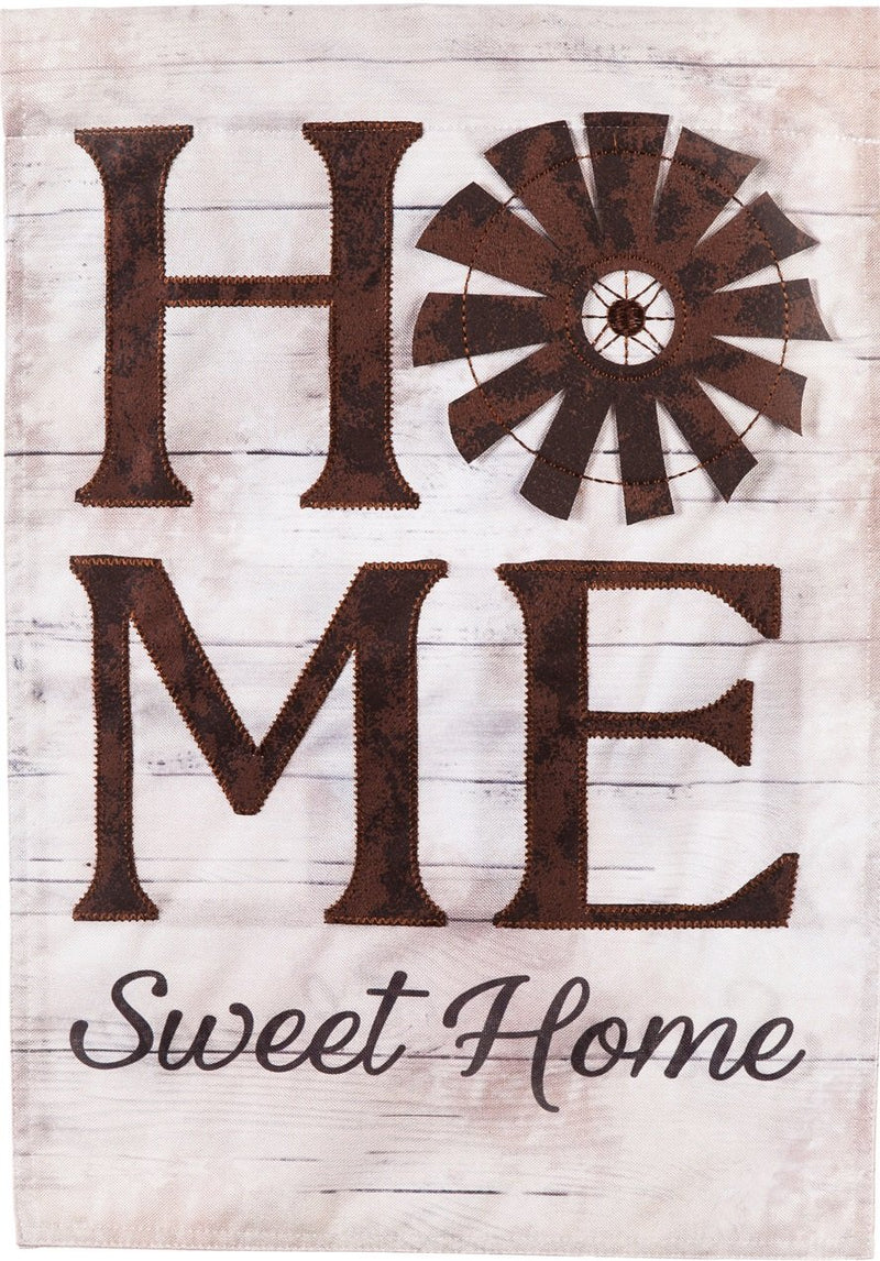 Evergreen House Flag,Windmill Home Sweet Home Suede House,Z13S8338