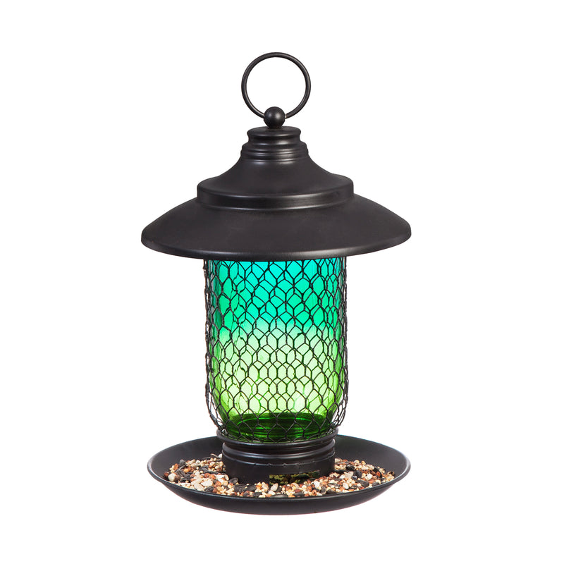 Glass & Metal Bird Feeder, 3 ASST,z2bf956