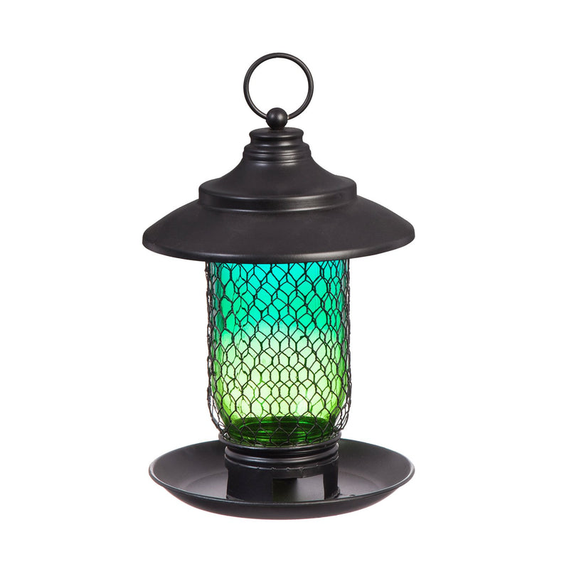 Glass & Metal Bird Feeder, 3 ASST,z2bf956