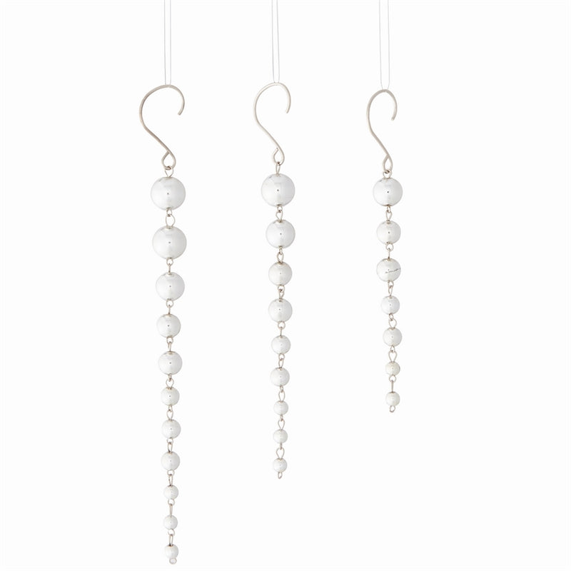 Napa Home Garden,  BEAD ICICLE ORNAMENT ,SET OF 3,z4504sv