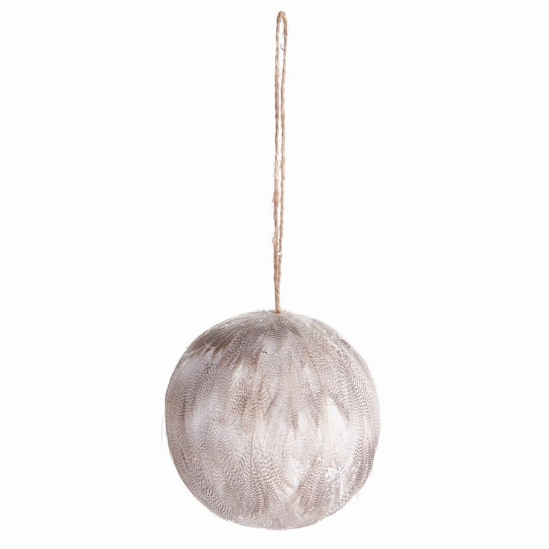 FEATHER BALL ORNAMENT 4"