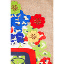 Burlap garden flag, Red Truck Flowers,zkl14b4757r